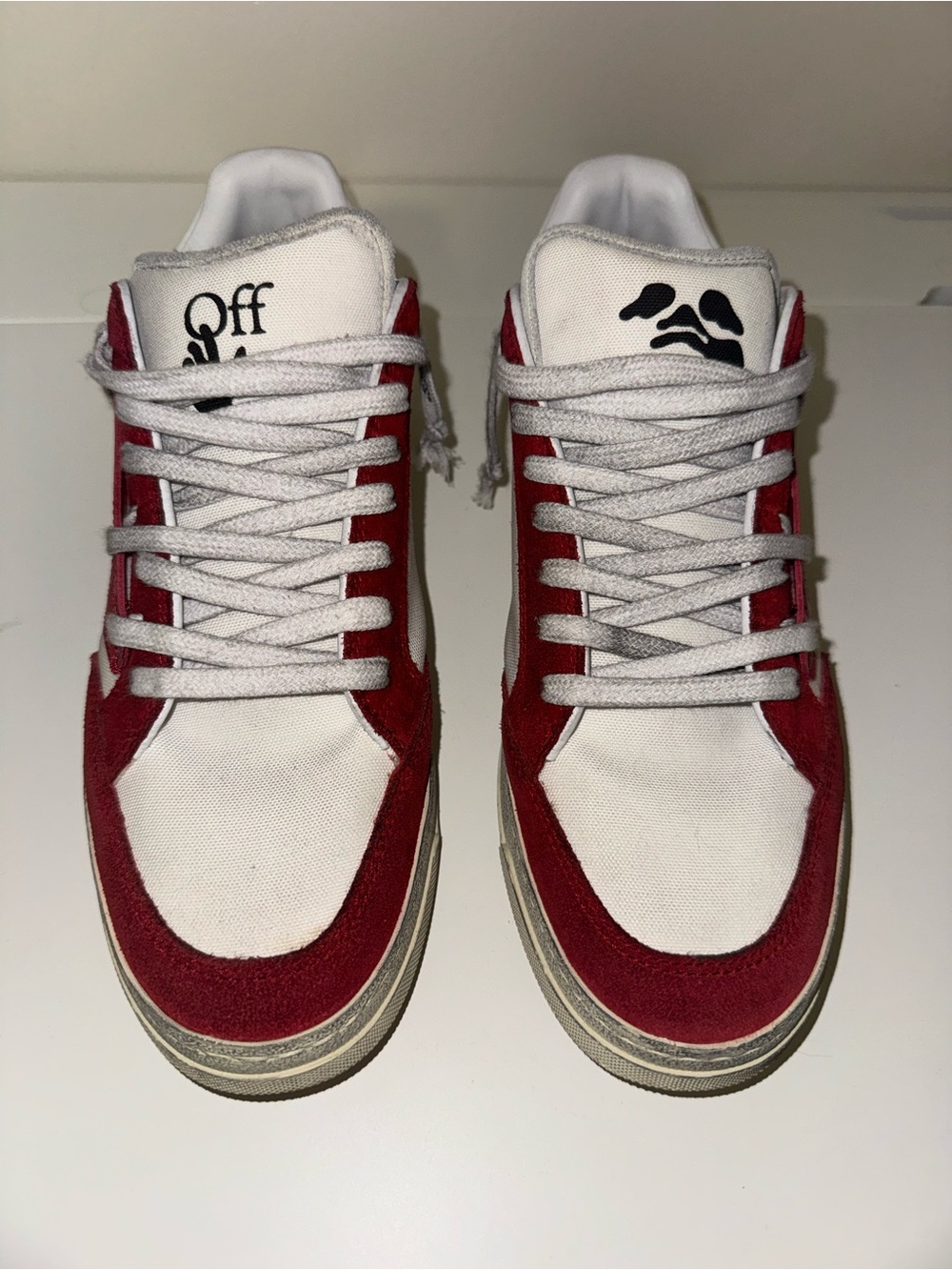 Off-White 5.0 Vulcanized Low Top Sneaker White and Red